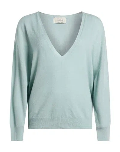 Vicolo Woman Sweater Turquoise Size Onesize Wool, Cashmere In Blue