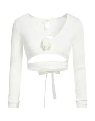 Vicolo Woman Sweater White Size Onesize Viscose, Polyester In Multi