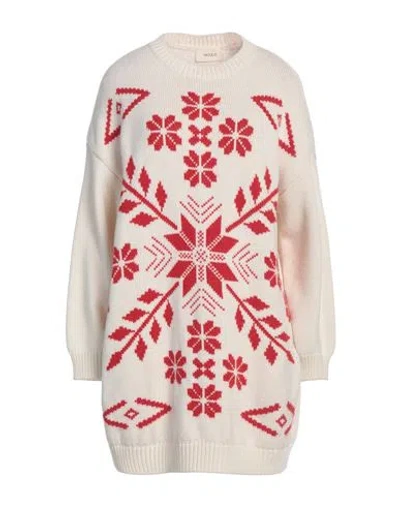 Vicolo Woman Sweater White Size Onesize Wool, Acrylic