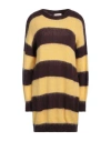 Vicolo Woman Sweater Yellow Size Onesize Acrylic, Mohair Wool, Polyamide In Yellow