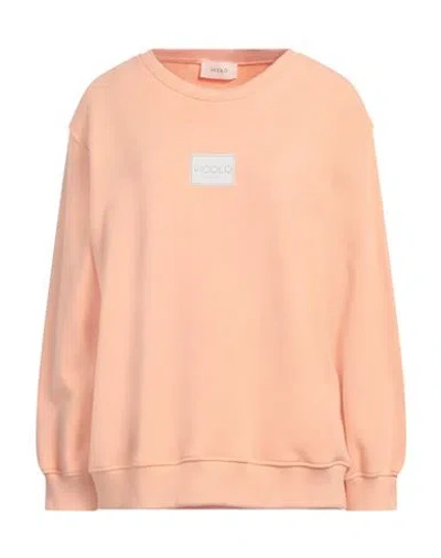 Vicolo Woman Sweatshirt Apricot Size Onesize Cotton, Elastane In Pink