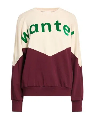 Vicolo Woman Sweatshirt Beige Size Onesize Cotton, Polyester In Multi