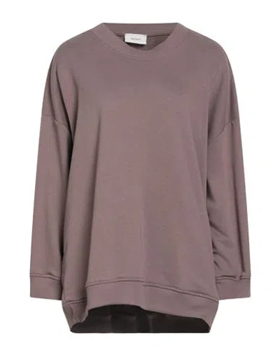 Vicolo Woman Sweatshirt Brown Size Onesize Cotton, Elastane