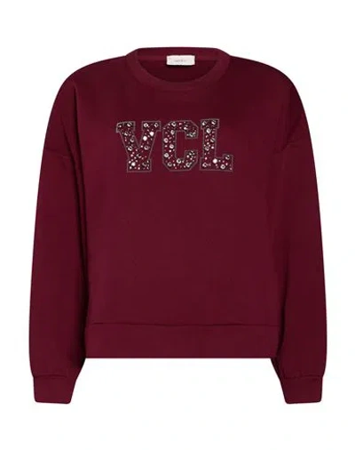 Vicolo Woman Sweatshirt Burgundy Size Onesize Cotton, Polyester