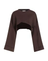 Vicolo Woman Sweatshirt Dark Brown Size Onesize Cotton, Polyester