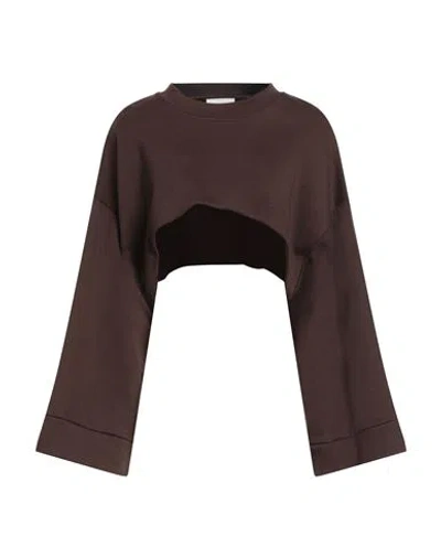 Vicolo Woman Sweatshirt Dark Brown Size Onesize Cotton, Polyester