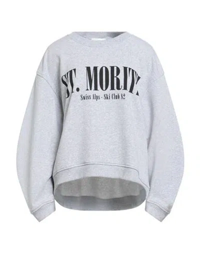 Vicolo Woman Sweatshirt Grey Size Onesize Cotton, Polyester In Gray