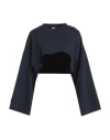 Vicolo Woman Sweatshirt Midnight Blue Size Onesize Cotton, Polyester In Blue