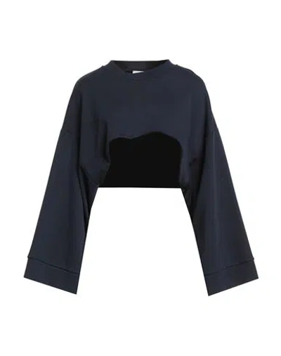 Vicolo Woman Sweatshirt Midnight Blue Size Onesize Cotton, Polyester