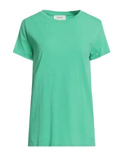 Vicolo Woman T-shirt Green Size Onesize Cotton In Green