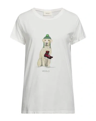 Vicolo Woman T-shirt Ivory Size Onesize Cotton In White