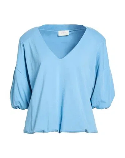 Vicolo Woman T-shirt Light Blue Size Onesize Cotton