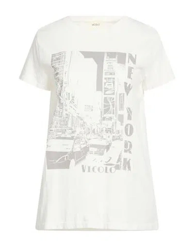 Vicolo Woman T-shirt White Size Onesize Cotton
