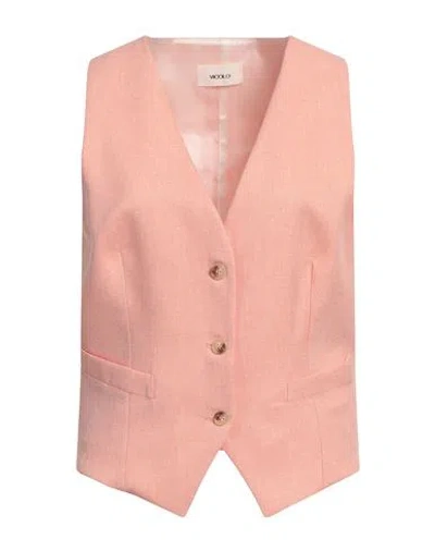 Vicolo Woman Tailored Vest Apricot Size L Polyester In Orange