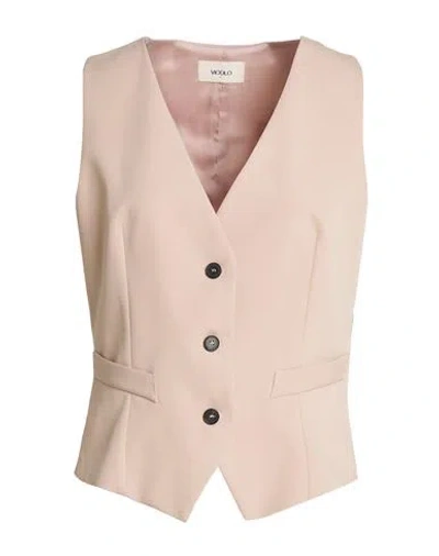 Vicolo Woman Tailored Vest Beige Size L Polyester, Viscose, Elastane In Pink
