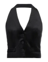 Vicolo Woman Tailored Vest Black Size M Polyester In Black