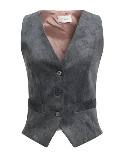 Vicolo Woman Tailored Vest Lead Size Xs Polyester, Nylon, Elastane In Gray