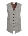 Vicolo Woman Tailored Vest Light Brown Size L Polyester, Viscose, Elastane In Beige
