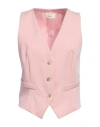 Vicolo Woman Tailored Vest Light Pink Size L Polyester, Viscose, Elastane