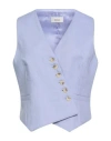 Vicolo Woman Tailored Vest Lilac Size M Viscose, Cotton In Purple