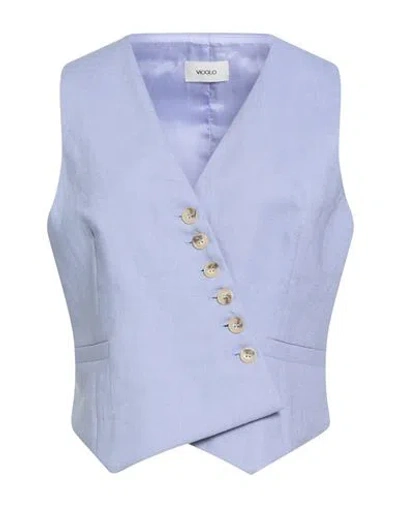 Vicolo Woman Tailored Vest Lilac Size M Viscose, Cotton In Purple