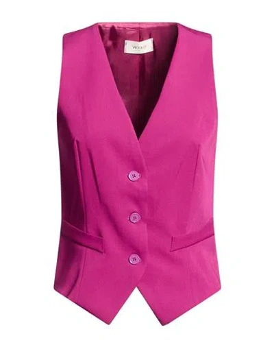 Vicolo Woman Tailored Vest Mauve Size L Polyester, Viscose, Elastane In Purple