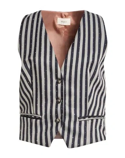 Vicolo Woman Tailored Vest Navy Size S Polyester In Blue