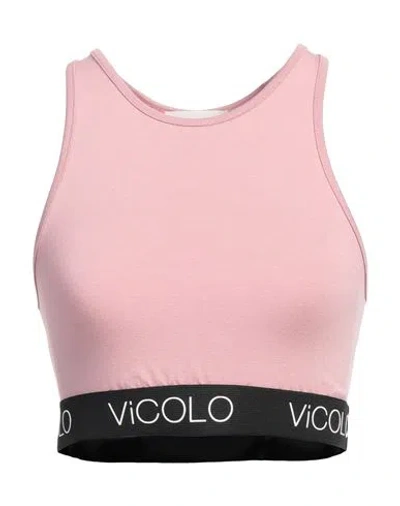 Vicolo Woman Top Antique Rose Size Onesize Viscose, Elastane In Pink