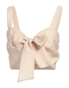 Vicolo Woman Top Ivory Size M Polyester, Elastane In White