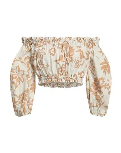 Vicolo Woman Top Beige Size Onesize Cotton