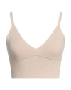Vicolo Woman Top Beige Size Onesize Viscose, Polyester