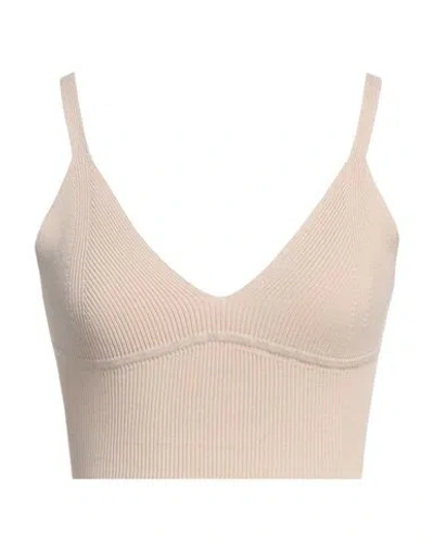 Vicolo Woman Top Beige Size Onesize Viscose, Polyester