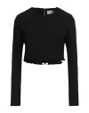 Vicolo Woman Top Black Size M Acetate, Viscose In Black