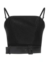 Vicolo Woman Top Black Size L Polyester, Polyamide, Elastane