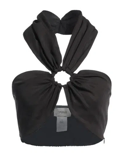 Vicolo Woman Top Black Size M Viscose In Black
