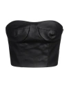 Vicolo Woman Top Black Size M Viscose, Polyacrylic, Polyurethane, Elastane In Black