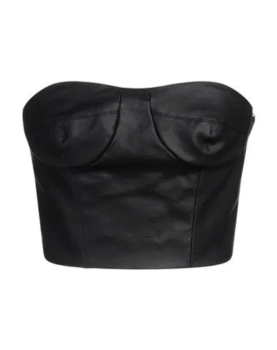 Vicolo Woman Top Black Size M Viscose, Polyamide, Polyurethane, Elastane