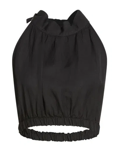 Vicolo Woman Top Black Size M Viscose, Rayon, Linen, Lyocell In Pink