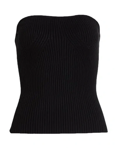 Vicolo Woman Top Black Size Onesize Viscose, Polyester In Black