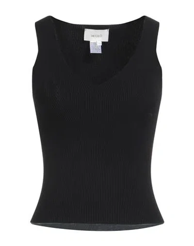 Vicolo Woman Top Black Size Onesize Viscose, Polyester