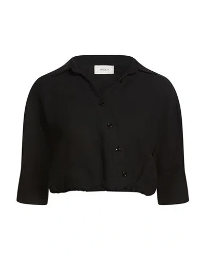 Vicolo Woman Top Black Size S Viscose, Linen