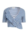 Vicolo Woman Top Bright Blue Size Onesize Cotton