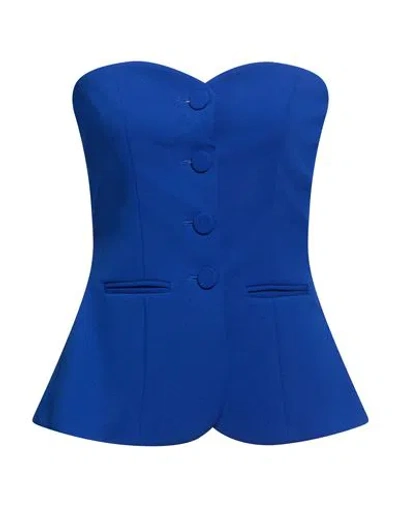 Vicolo Woman Top Bright Blue Size S Polyester, Elastane