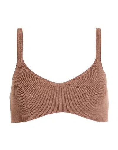 Vicolo Woman Top Brown Size Onesize Viscose, Polyester