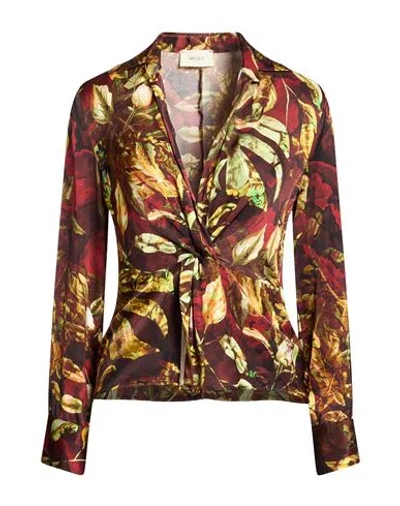 Vicolo Woman Top Burgundy Size M Viscose In Multi