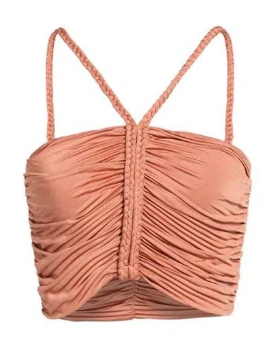 Vicolo Woman Top Camel Size Onesize Pes, Elastane In Pink