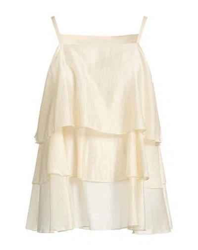 Vicolo Woman Top Cream Size Onesize Tencel, Polyester In Neutral