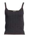 Vicolo Woman Top Dark Brown Size Onesize Viscose, Polyamide, Wool, Cashmere