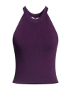 Vicolo Woman Top Dark Purple Size Onesize Viscose, Polyester