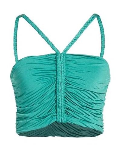 Vicolo Woman Top Emerald Green Size Onesize Pes, Elastane